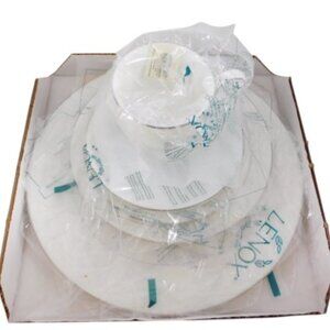 Lenox NIB (Old Stock) VINTAGE Bone China HANNAH Platinum 5 Piece Place Setting